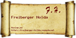 Freiberger Holda névjegykártya